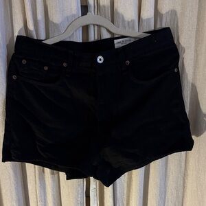 rag & bone High Waist Black Shorts